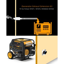 Upgraded Generator Exhaust Extension Kit, Stainless Steel, with Muffler And Insulated Through-Wall Mounting Plate, Exhaust Adapter, Exhaust Pipe, U-bolt Clamps, for Firman and Hond
