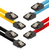 Poppstar Pack of 4 SATA 3 HDD SSD Data Cables