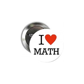 100 Pcs I love Math 1.25" Pinback Button Pin Brooch