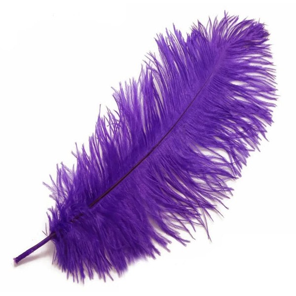 Purple Ostrich Feathers, 5 to 6 inches x 3 Weddings, Crafts