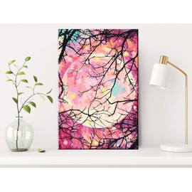 murando - Paint by Numbers Moon Sky Nature Starry Night 40 x 60 cm Painting Set with Wooden Frame on Canvas for Adults Children Painting Hand-Painted Kit DIY Gift Decoration n-A-1343-d-a