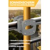 4happy Parasol Holder for Balcony Railing, Compact Balcony Umbrella Holder