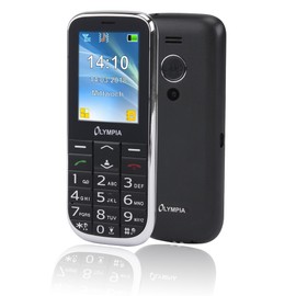 Olympia 2219 Joy II Mobiltelefon-/ Seniorenhandy (Große Tasten, Notruf-Taste, Großtasten-Handy, geeignet für Senioren, Rentner ohne Vertrag, Altersgerechtes handy mit Tasten) schwarz