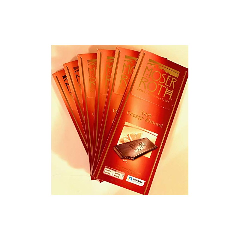 Moser Roth Fine Chocolate pack of 6 (6x4.4oz) -- Orange