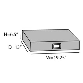 Covermates Keepsakes - Adjustable Glassware Storage - Padded Protection - ID Window - Stain Resistant - Machine Washable - China Storage, Slate