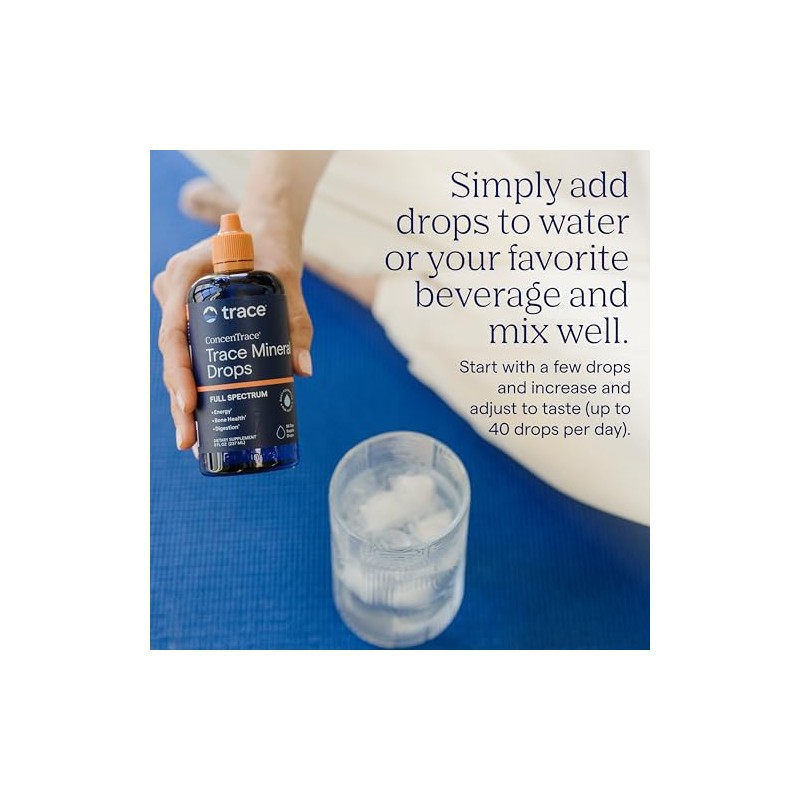 Trace Minerals ConcenTrace Trace Mineral Drops + Electrolytes, 288 Servings