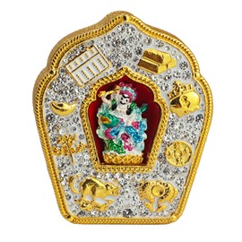 Feng Shui White Dzambhala GUA Gawu Box Buddha Statue Amulet Healing Figurine