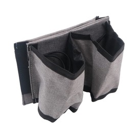 Namvo Luggage Travel Cup Holder, Portable Drink Caddy Bag Hold Two Coffee Mugs Fits Roll on All Suitcase Handles Traveler Accessory Grey