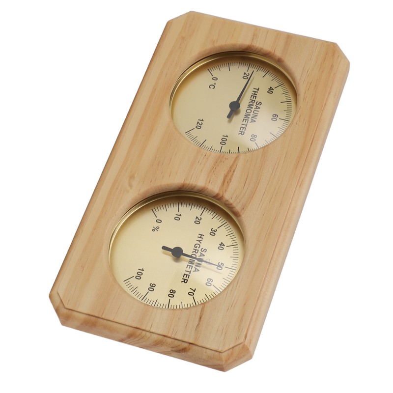 Wooden Sauna Thermometer Hygrometer 2 in 1 Humidity Temperature Measurement