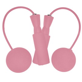 iRboWou Jump Rope Ropeless Skipping Rope for Fitness Training Exercise, Adjustable Weighted Cordless Jump Rope for Men Women Kids- Pink