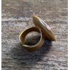 Undisclosed Adjustable Gold Tone Fashion Ring One Size