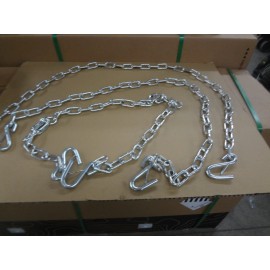 3  Heavyduty  60inch Steel Boat Trailer Safety Chain With Spring Clip Hooks  H#1