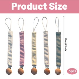 5 Pcs Dummy Clip, Mam Dummy Clip, Mam Dummy Clip, Soother Clips, Pacifier Clips, Bibs Dummy Clip, Mam Dummies, Mam Dummy Clip Adapter, for New Parents & On-The-Go Use