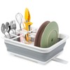 Tiawudi Collapsible Dish Drying Rack, Pop Up Dinnerware Drainer, Portable