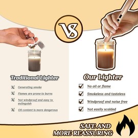 2 Count Candle Lighter,Windproof Flameless Electric Lighter with LED Power Display Safety Switch,Upgraded Plasma USB Rechargeable Lighter for Birthday Camping BBQ Champagne Gold - Color: red