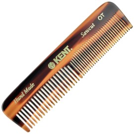 Kent OT Pocket Comb Fine Tooth & Wide Tooth Comb - Handmade Hair Combs for Men, Women & Kids - Saw Cut, Hand Polished (4.4")