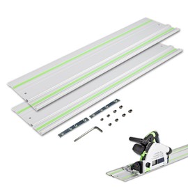 110“ Guide Rail Fs-1400/2, Compatible With Festool Ts-55/Ts-75 Track Saws, For Makita/For Powertec/For Wen/For Vevor/110” Rail With Connector, Aluminum Rail (2800 Mm) High Precision Cutting