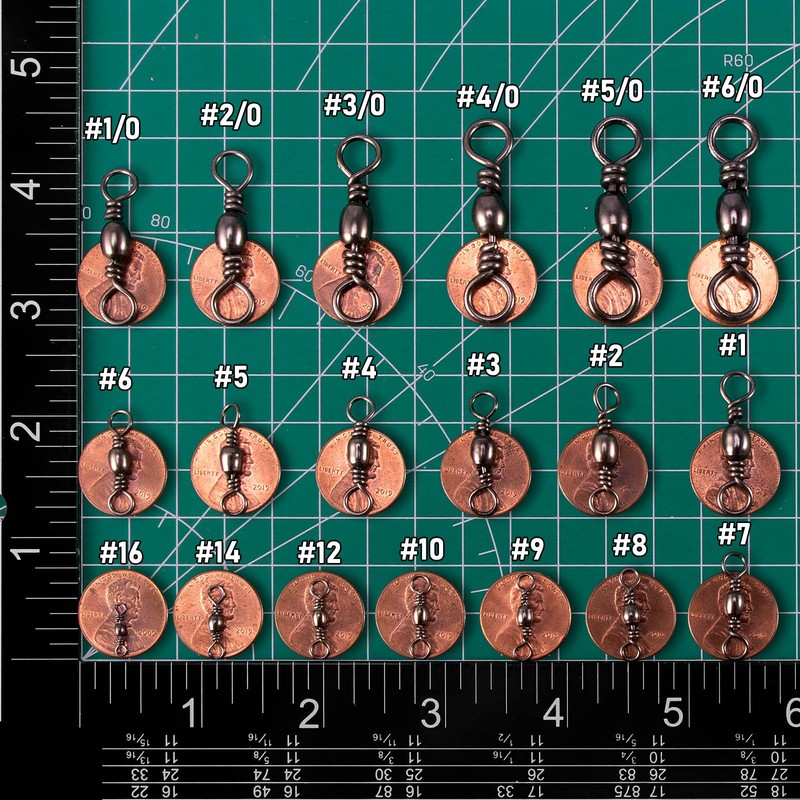 Dr.Fish 100 Pack Fishing Swivels Barrel Swivels Stainless Steel Copper