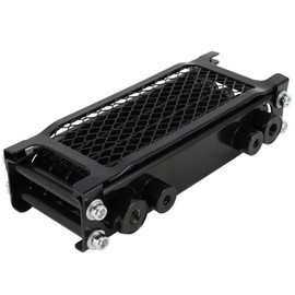 USTPO Motorcycle Oil Cooler Cooling Radiator Engine Kit Universal for CRF XR KLX 50 70 90 110 125 140cc SSR Taotao Coolster Kayo Dirt Pit Bike ATV Black