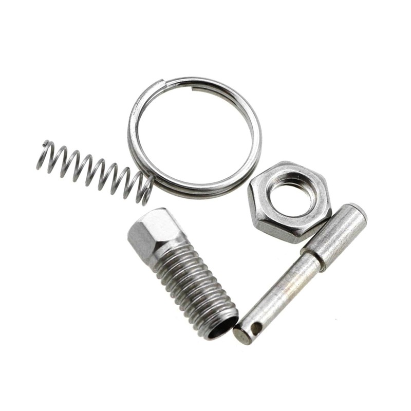 2 Pieces Locking Bolt with Pull Ring, Stainless Steel Spring
