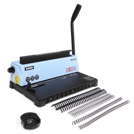 Rayson TD-132 Wire Binding Machine, 32-Hole Spiral Coil Binder, 3:1 Pitch, Punches 12 Sheets, Binds up to 120 Sheets, Sturdy Metal Construction
