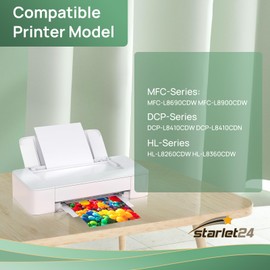 Starlet24 TN423 TN-423 Toner Yellow Compatible with Brother TN-423 TN-423Y Toner for DCP-L8410CDW HL-L8260CDW HL-L8360CDW DCP-L8410CDN MFC-L8900CDW MFC-L8690CDW (1 Pack)