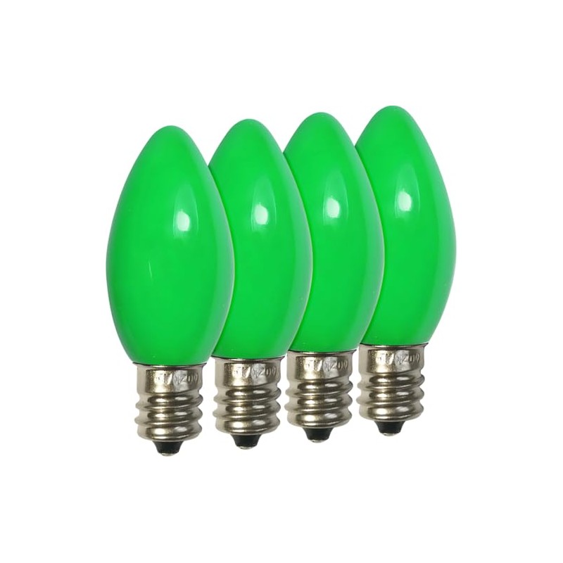 Brite Star 4Ct C9 Replacement Bulbs,Green