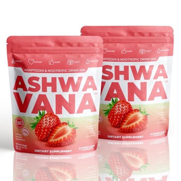 ASHWAVANA Zen Relax Drink Mix - Nootropic, Adaptogen-Infused Ashwagandha Beverage