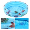 Kiddie Pool,Inflatable Ocean Pattern Pool Floats,3 Rings Kid Swimming Pool,