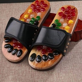 Men's Women's Office Store Sole Protrusion Cool Acupressure Slippers Living Room Shoes Indoor Shoes Men's Throwers 03.Red (245-250mm)