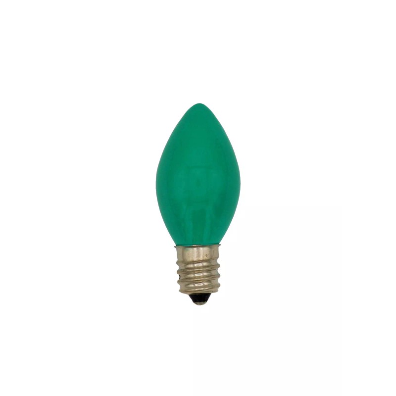 Creative Hobbies 25 Pack C7 LED Green Replacement Light Bulbs