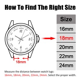 Universal 18mm 20mm 22mm 24mm Width Silicone Watch Band Replacement, Quick Release Rubber Watch Bands for Men & Women (18mm, Black-Red)