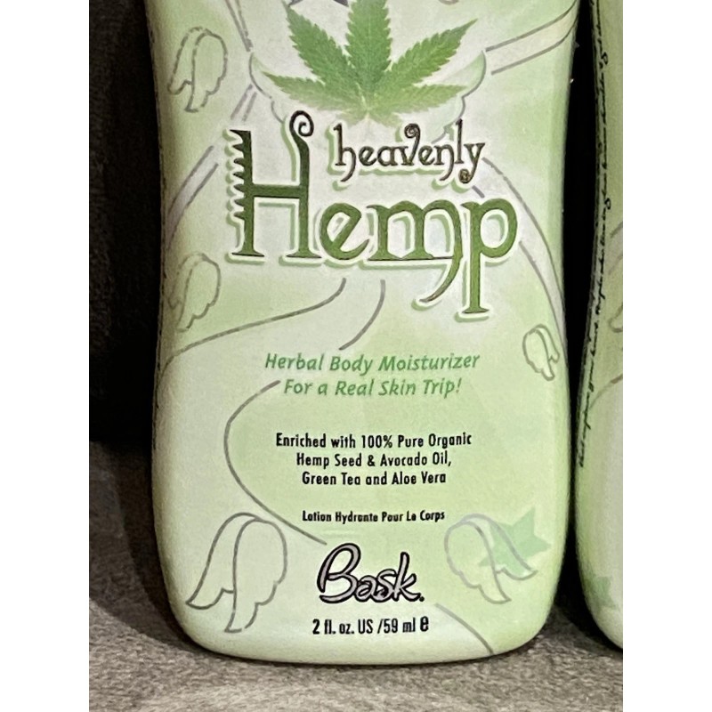 Bask (2) BASK HEAVENLY HEMP HERBAL BODY MOISTURIZER LOTION -