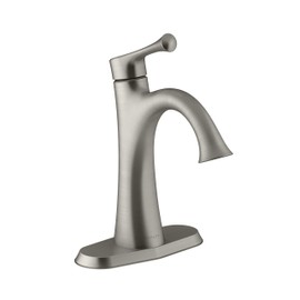 KOHLER Lilyfield Brushed Nickel 1-Handle Single Hole/4-in Centerset Bathroom Faucet