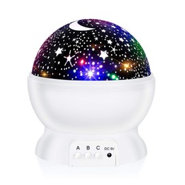 RICTLY Night Light for Kids, Kids Night Light, Star Night Light, Nebula Star Projector 360 Degree Rotation - 4 LED Bulbs 12 Light Color Changing with USB Cable, Romantic Gifts for Men Women Children