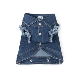 Fashion Jean Jacket for Dogs by United Pups (Chill Pups Denim Blue, Size 3)