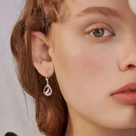 Fox Dangle Earrings Sterling Silver Fox Jewelry Gift for Women