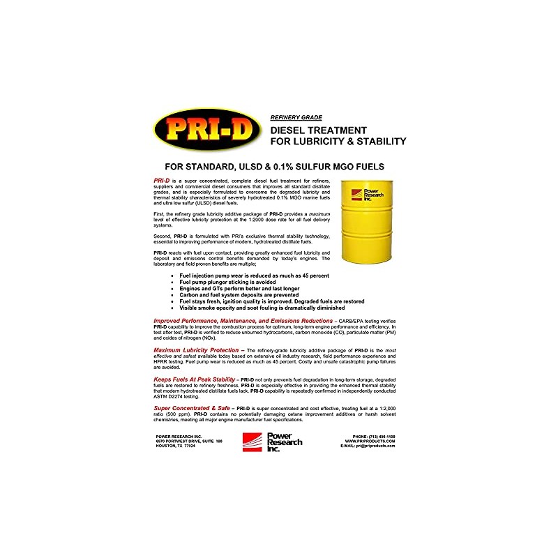 SAFECASTLE PRI-D Fuel Diesel Treatment for Lubricity & Stability Improved