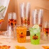Thankgiving Plastic Cups Turkey Party Cups Autumn 12oz Disposable Clear
