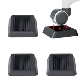 Renjzle Rubber Caster Stoppers, Set of 4, Caster Chair, Fixed, Vibration Absorption, Scratch Resistant, Anti-Slip, Wheel Chocks, Furniture