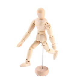 5.5inch/14cm Wooden Human Mannequin Figure Model with Stand for Table Display, Manikin Painting Drawing, Art Sketch-Movable Limbs, Flexible Fully Jointed