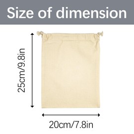 OKBA 10PCS Sublimation blank drawstring bag Reusable canvas Heat Press DIY crafts Party Wedding Christmas storage Home party art supplies