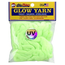 Atlas Mike's 77007 UV Glow Yarn, Chartreuse, 12'