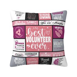 Skizbcw Volunteer Appreciation Gifts, Thank You Gifts for Volunteer, Volunteers Week Gift for Birthday/Thanksgiving/Retirement/Christmas, Church Volunteers Gift Throw Pillow Covers 18x18
