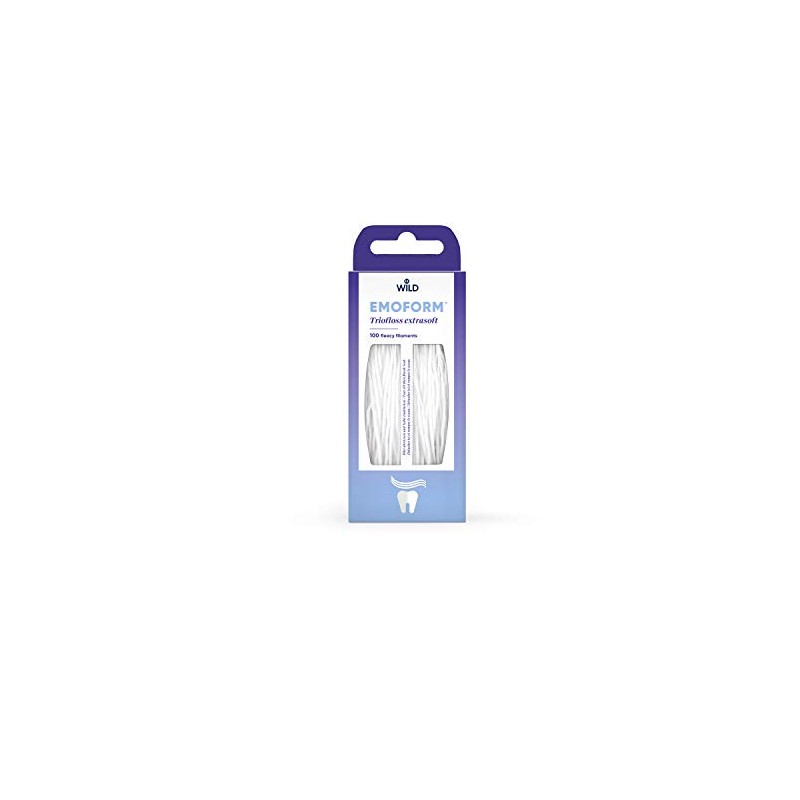 Emoform Triofloss, extra soft, carded nylon threads, for cleaning interdental