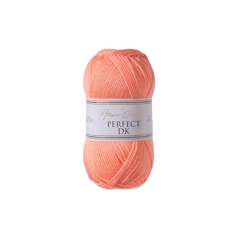 Utopia Crafts DK Double Knitting Yarn, 100g (Peach Pink)