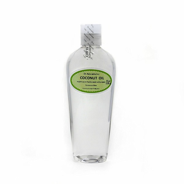 Organic Pure Fractionated Coconut Oil 8 Oz