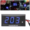 Motorcycle Digital Thermometer, DC 12V Ultra Thin Water Temperature Meter