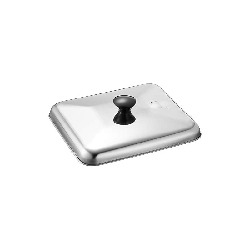 Endoshoji Commercial AOY16001 Square Pot Lid, Large, 18-0 Stainless Steel Pot,