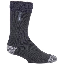 Heat Holders | LUMI Men's Sleep Socks | Super Soft Thermal Bed Socks | TOG Rated Warmth | UK 6-11 / US 7-12 | Charcoal